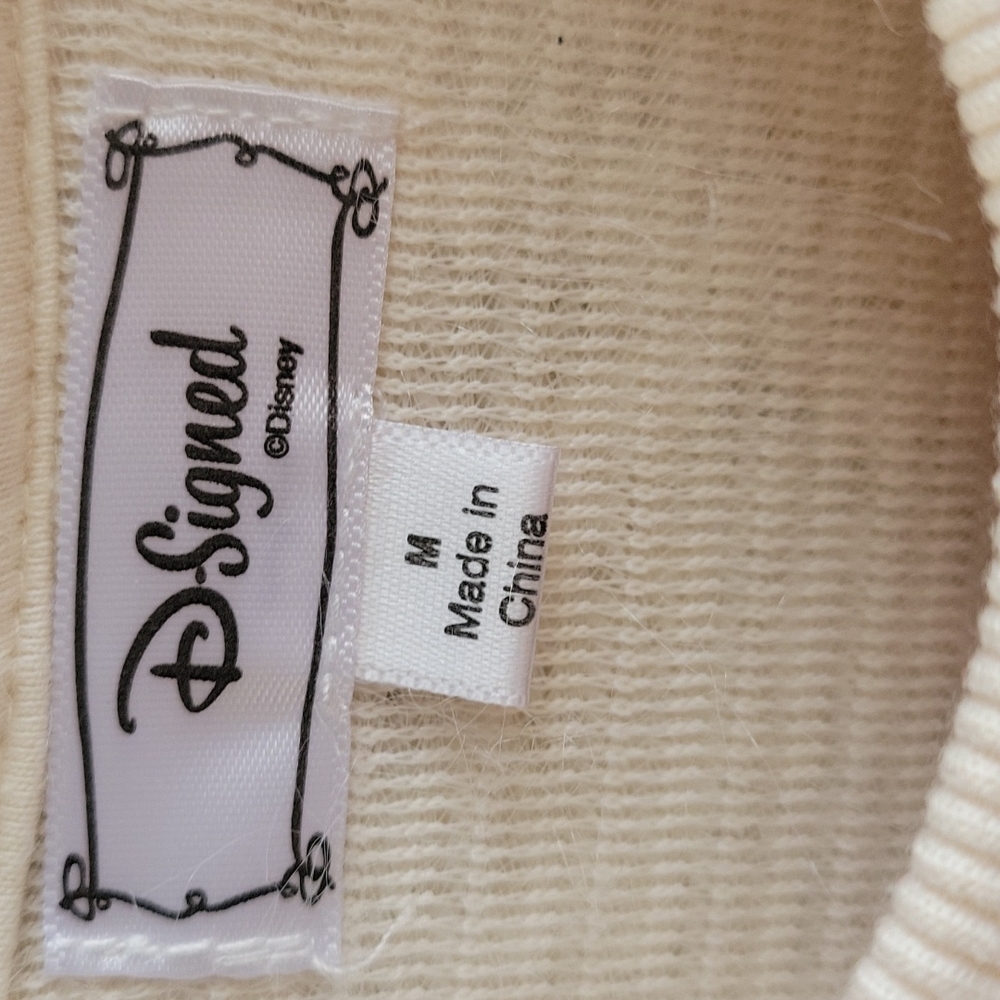 Disney Frozen Fluffy/Shaggy Sweatshirt in Cream with Elsa Appliqués Girls Medium - Picture 4 of 8